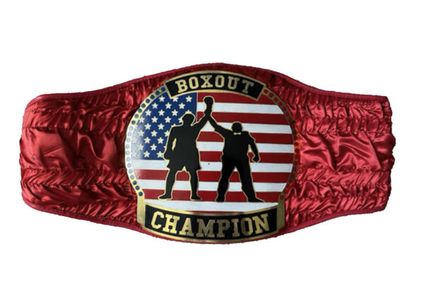 BOXOUT BELT - RED CHAMPIONSHIP BELT-NON-CUSTOMIZED