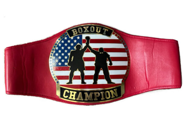 BOXOUT BELT - RED CHAMPIONSHIP BELT-NON-CUSTOMIZED