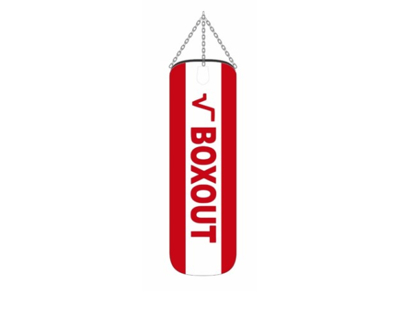 BOXOUT PUNCHING BAG - RED/WHITE