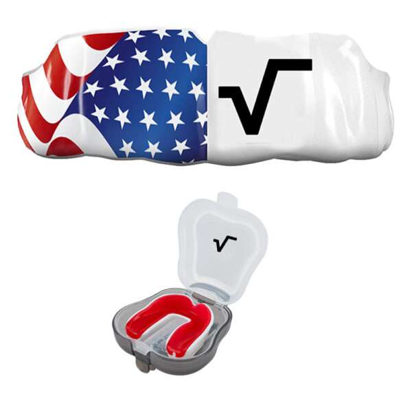 BOXOUT COMPETITION MOUTHGUARD-WHITE-USA FLAG